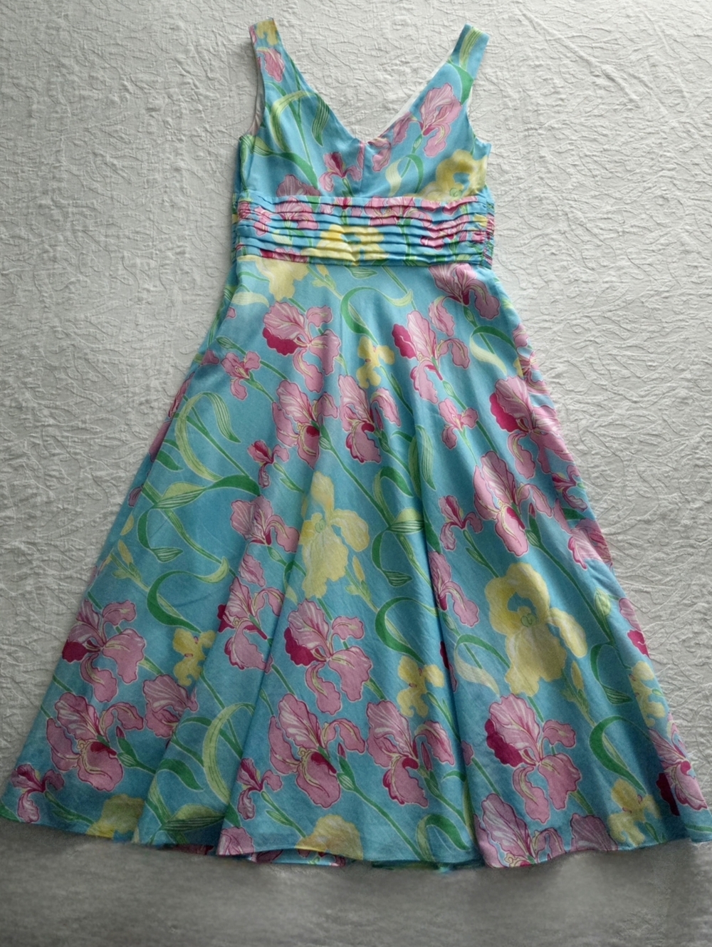 Lilly Pulitzer Silk / Cotton Sleeveless Bold Floral A-Line Dress, Lined, Size 6 - Picture 7 of 16